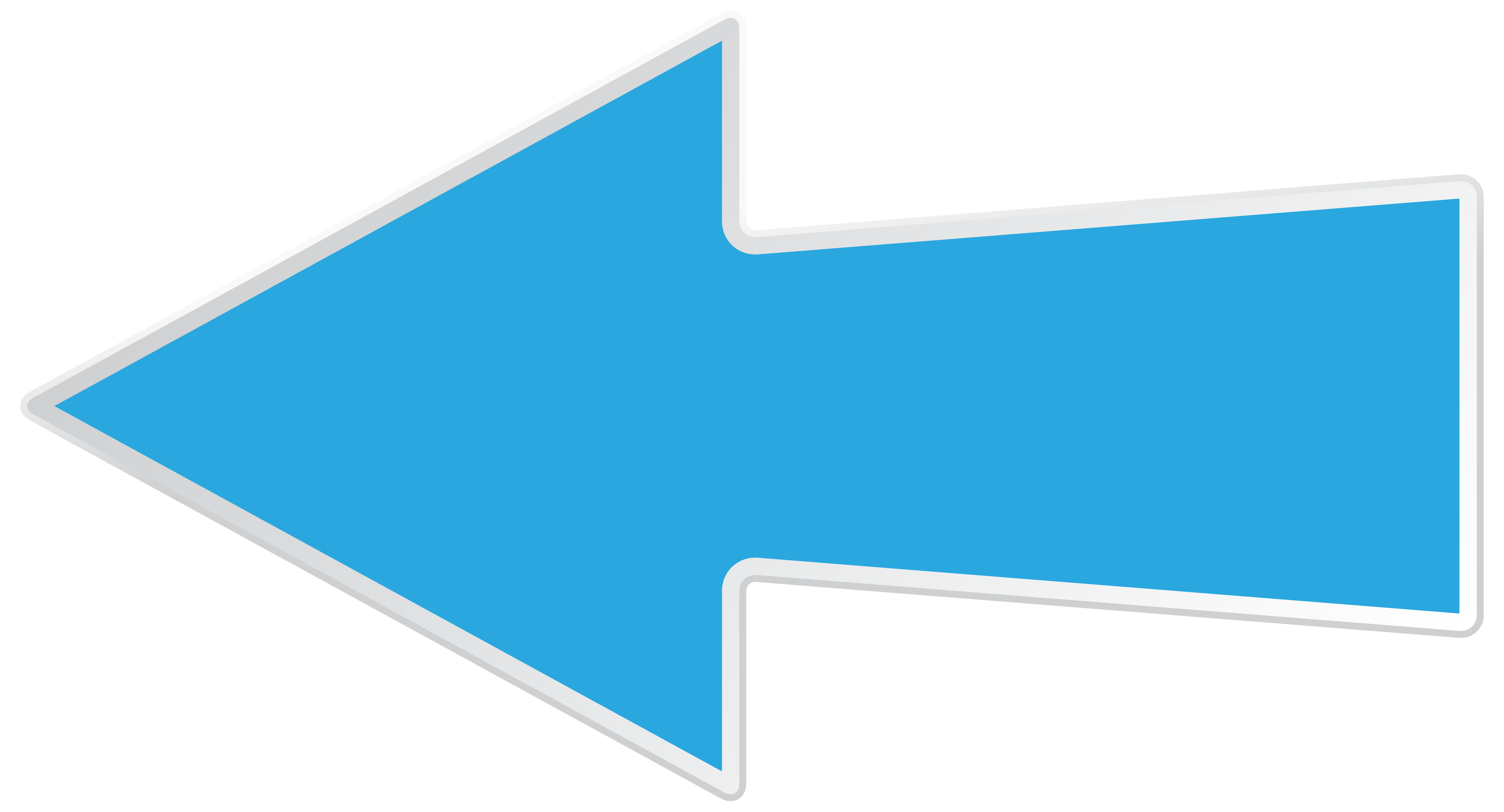 Blue left arrow transparent clip art image