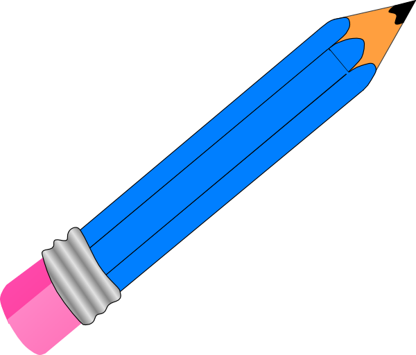 Blue pencil clipart