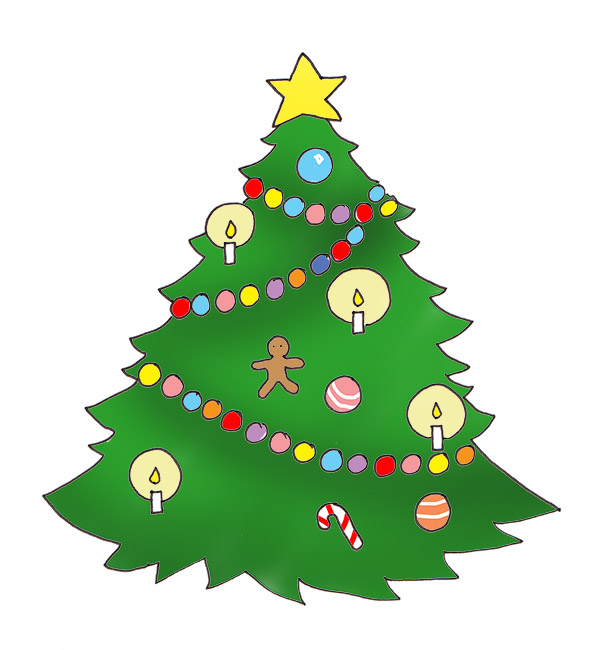Christmas tree clip art 2