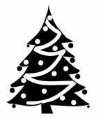Christmas tree clipart black and white - Cliparting.com