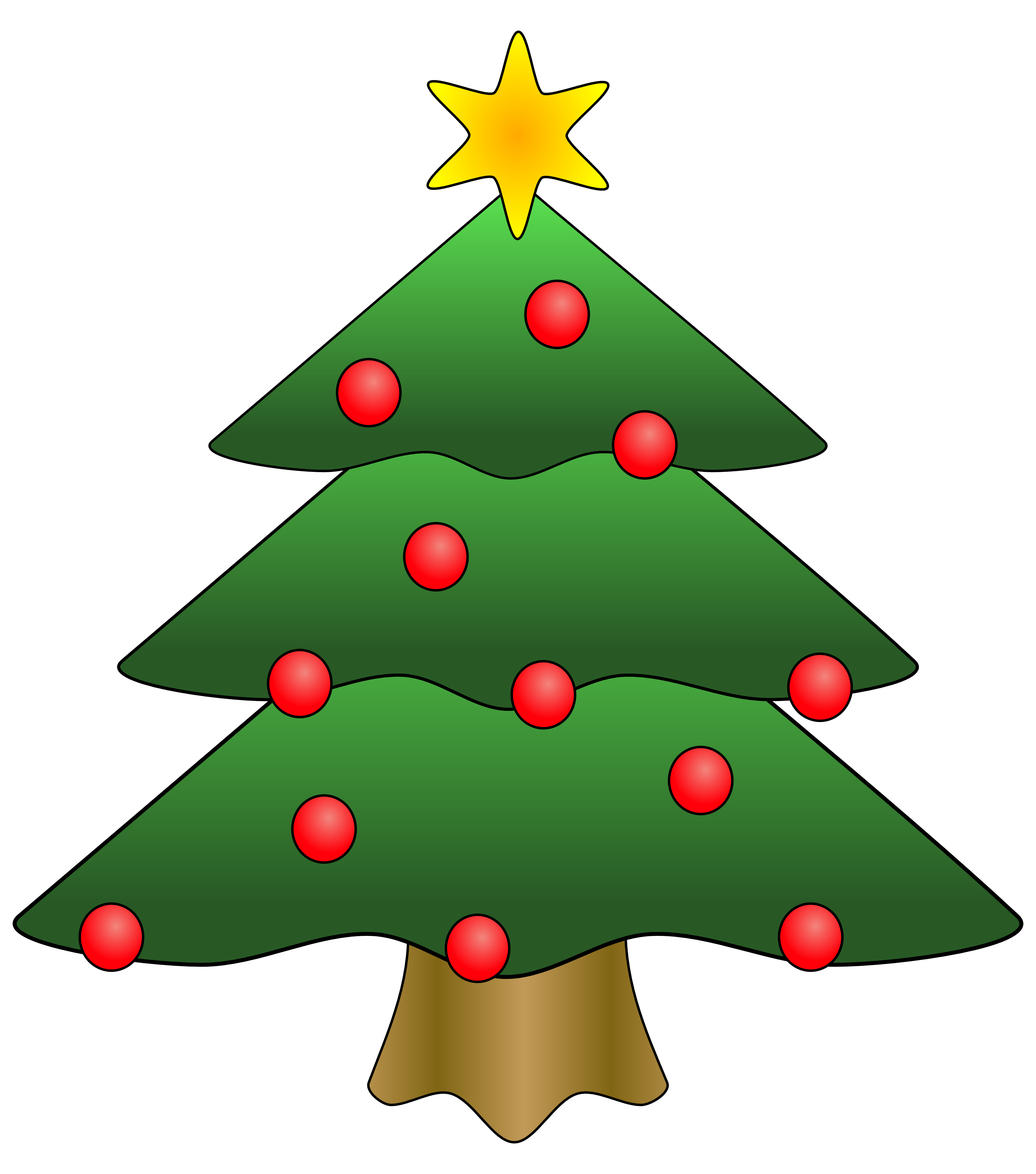 Clip art christmas tree free clipart images