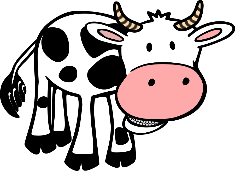 Cow clip art black and white free clipart images 3