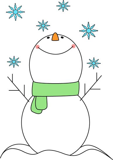 Cute snowflake clipart snowman catching snowflakes clip art