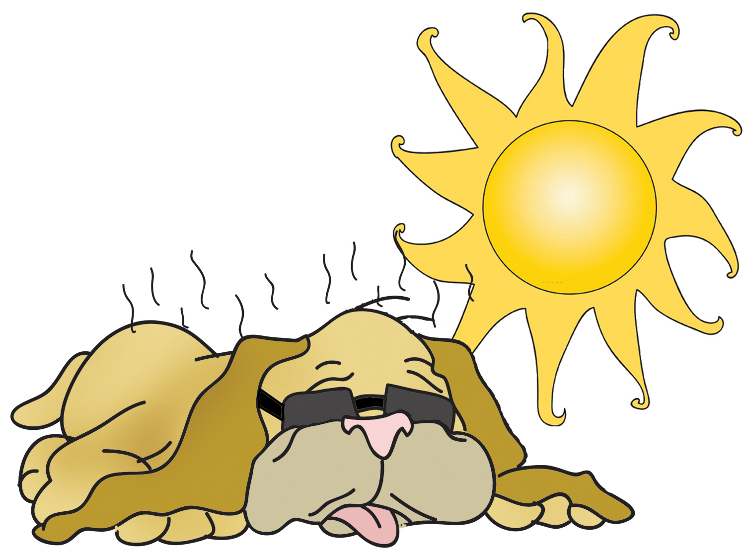 Dog days of summer clipart
