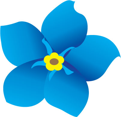 Forget me not flowers clipart
