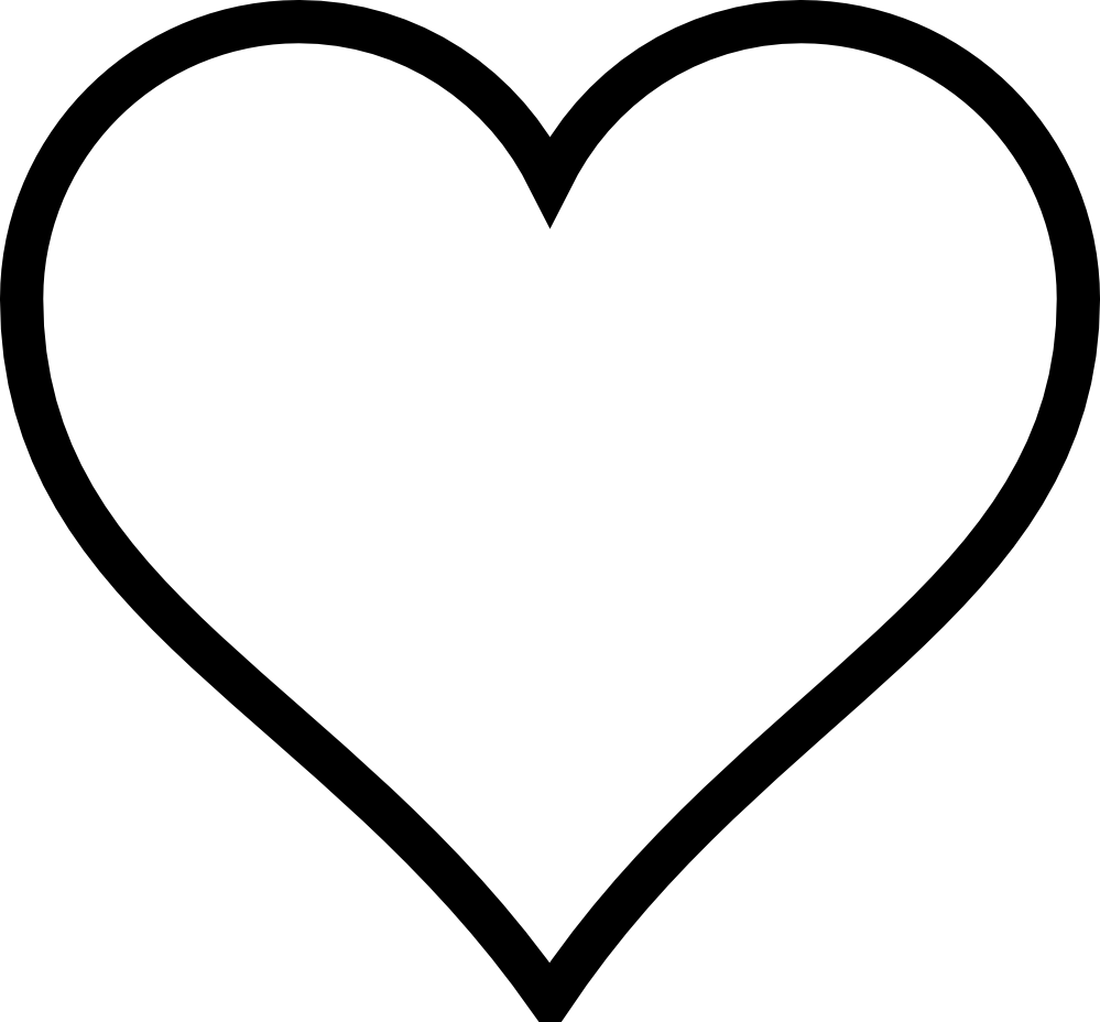 Free black and white clipart heart clipart