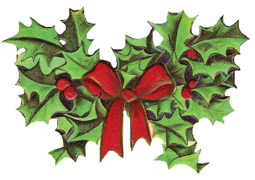 Free christmas clipart vintage holly