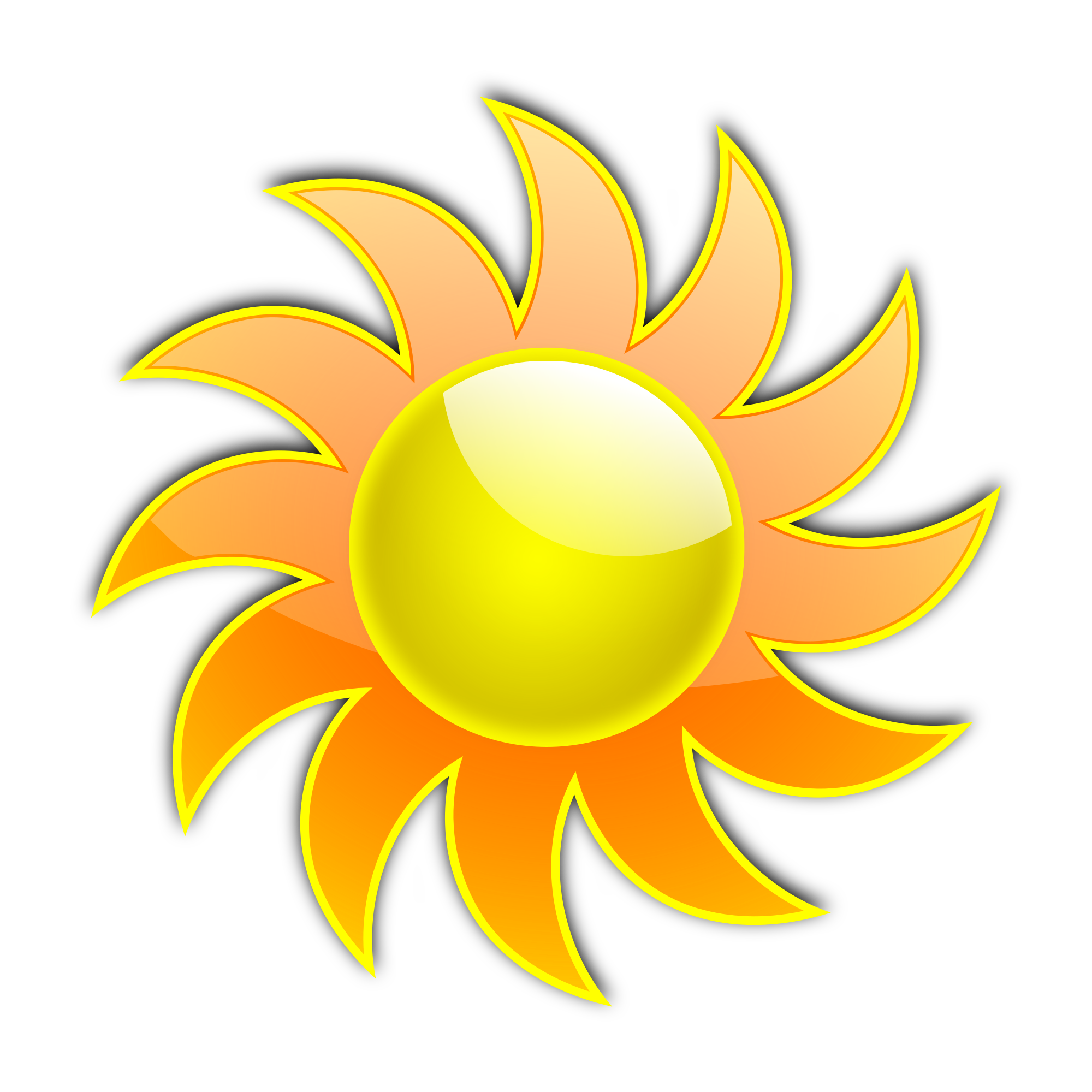 Free rolling sun clipart clipart and vector image