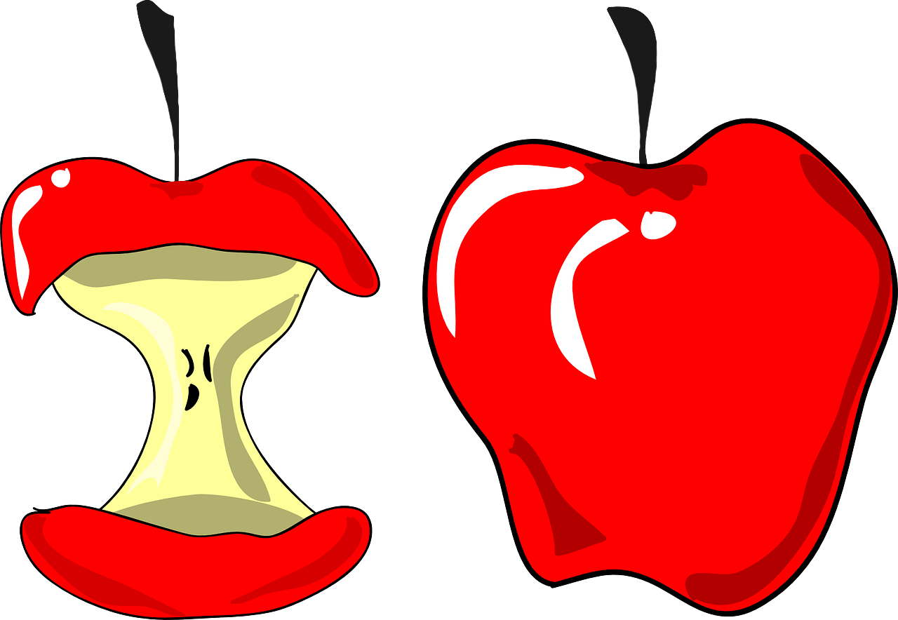 Free two apples clip art