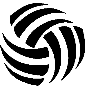 Free volleyball clipart black and white free clipartix