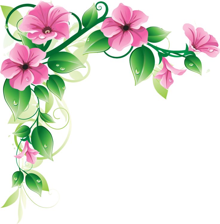 Grab this free clipart to celebrate the summer flower borders