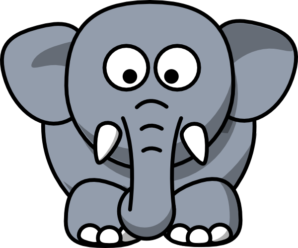Gray elephant clip art at vector clip art image 9
