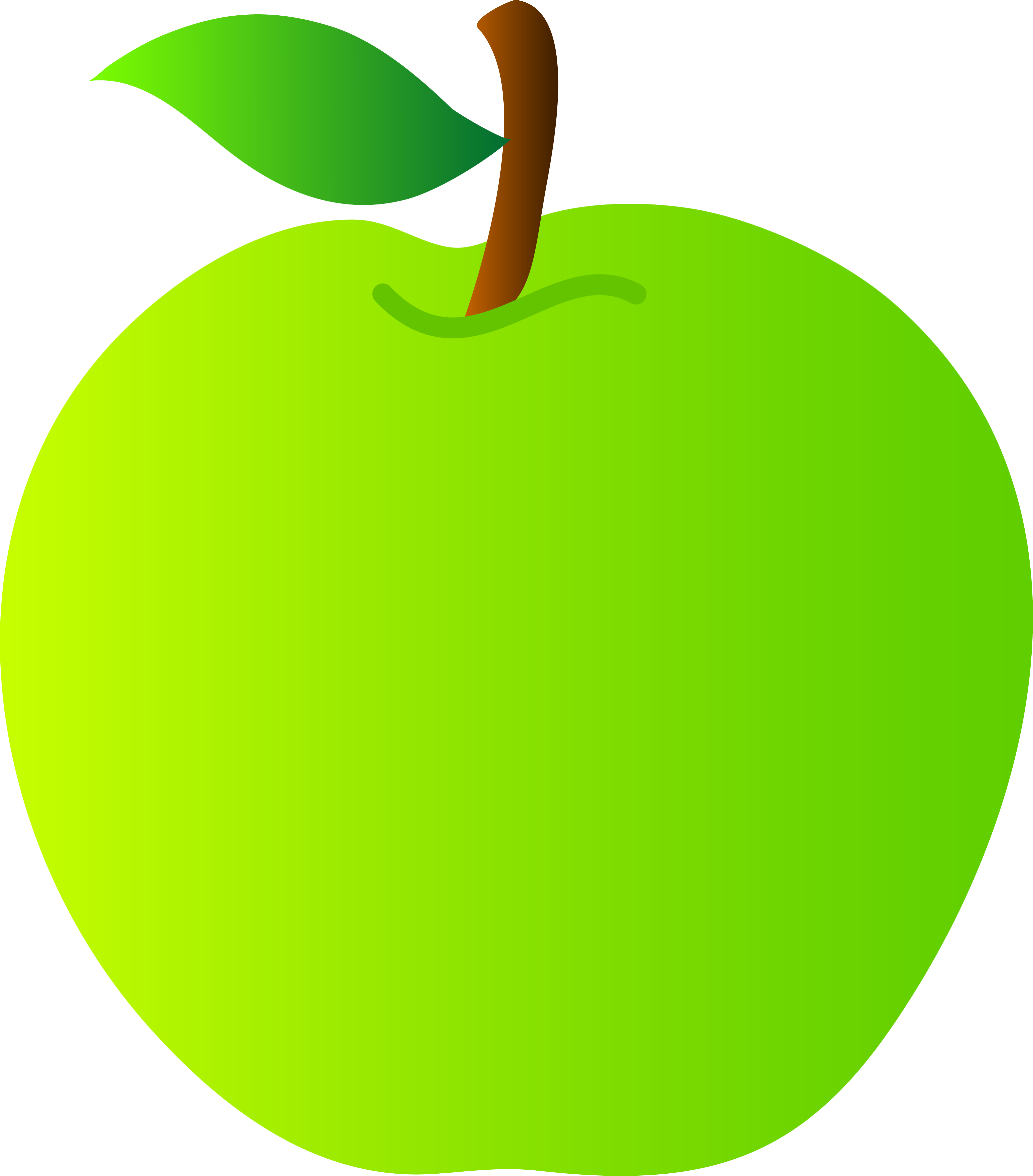 Green apple clipart free clipart images