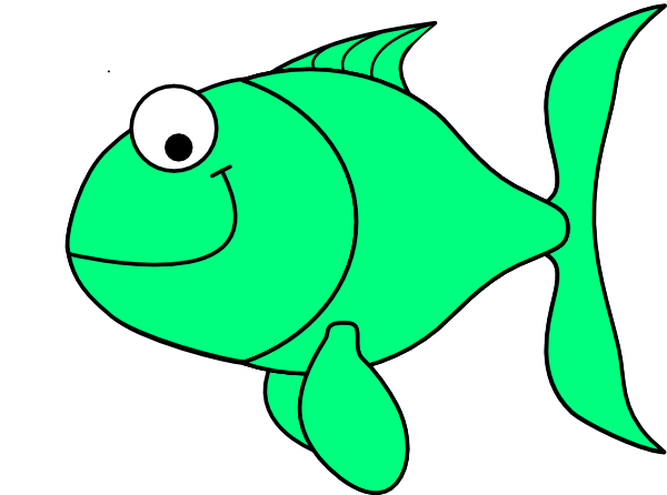 Green fish clipart
