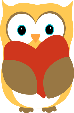 Heart owl clipart