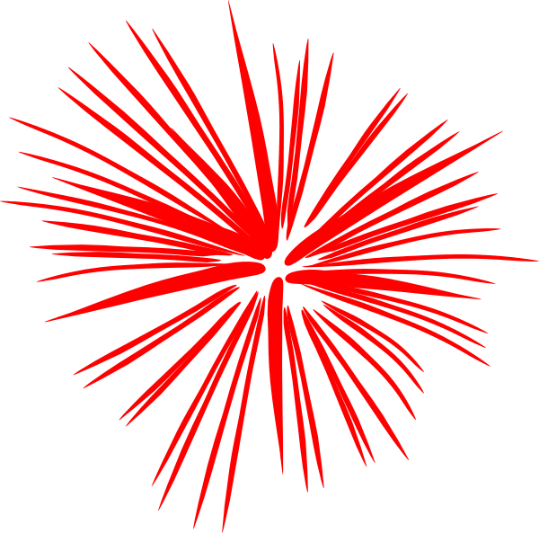 Large red fireworks clip art at clker vector clip art