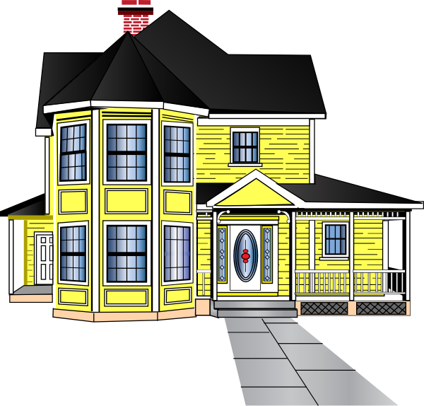 Little yellow house clip art at clker vector clip art