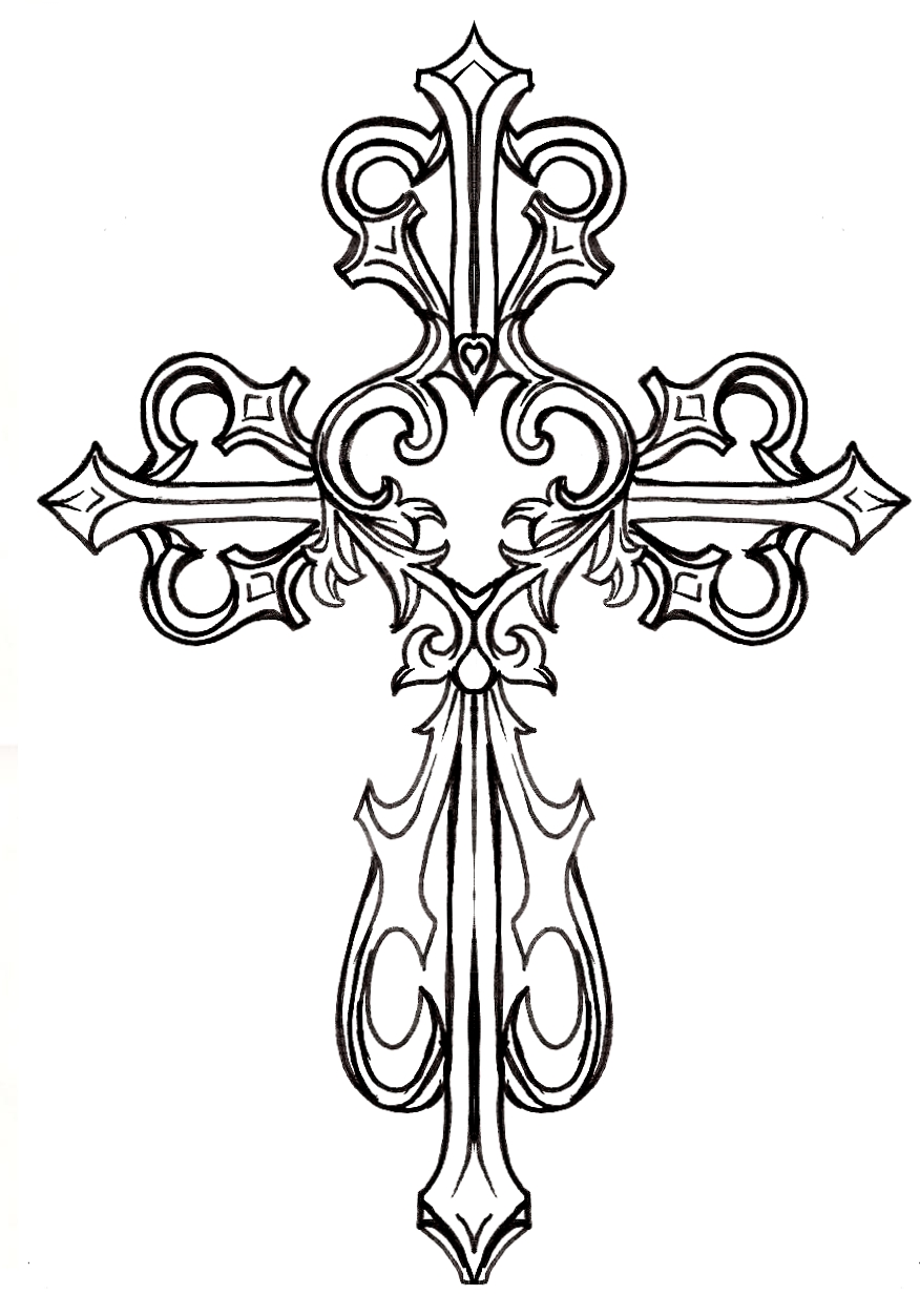 Ornate cross clipart