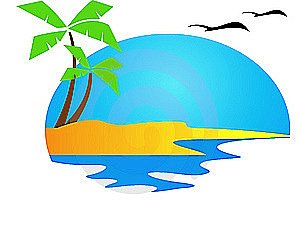Palm tree beach clipart free clipart images 2