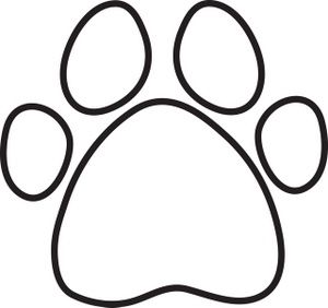 Paw print clip art free loring page clip art imagesloring