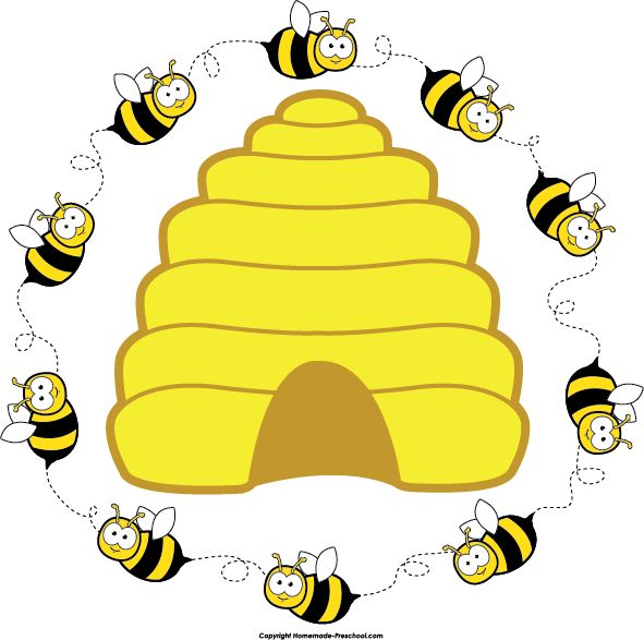 Preschool bee home free clipart bee clipart beehive bee circle 2