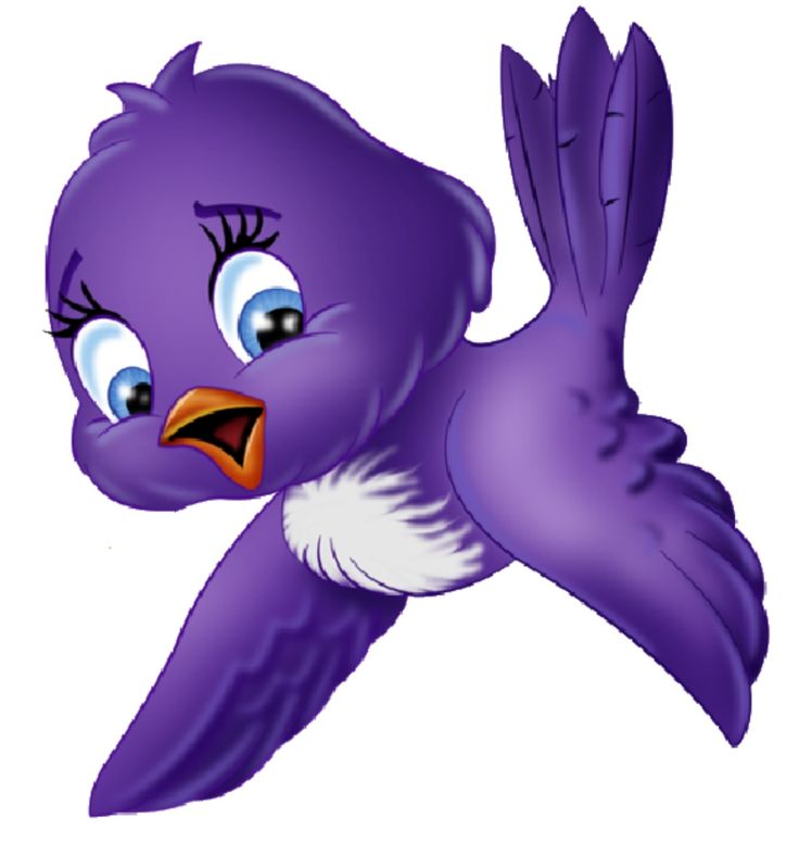 Purple bird clipart birds cartoon birds and