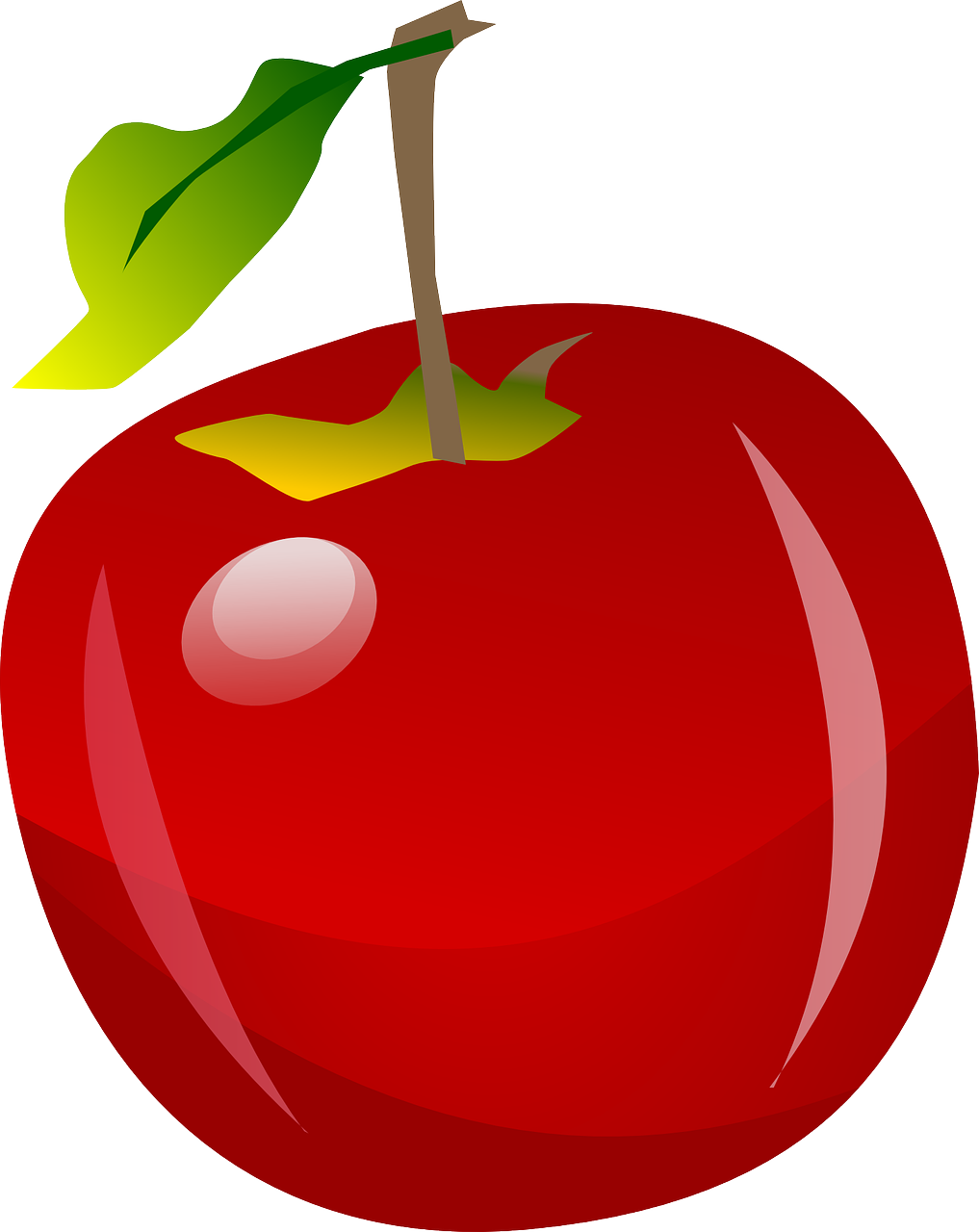 Red apple clipart clipartcow