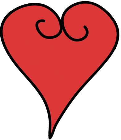 Red heart clipart with no background free