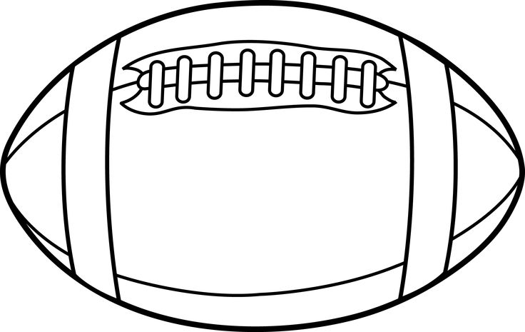 Rugby ball or football line art free clip art football