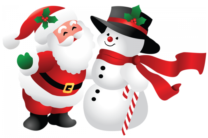 Santa and snowman clipart