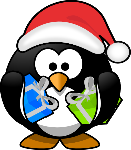 Santa penguin clipart free clipart images