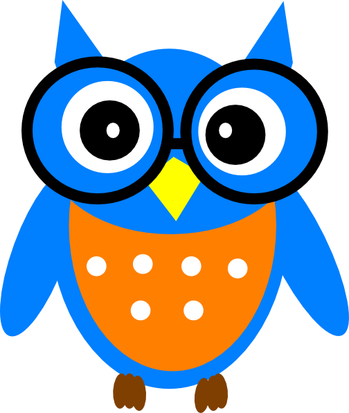 Smart owl clip art 3