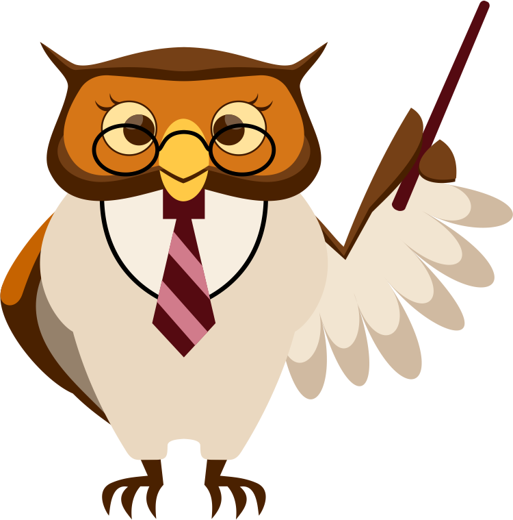 Smart owl clip art 4