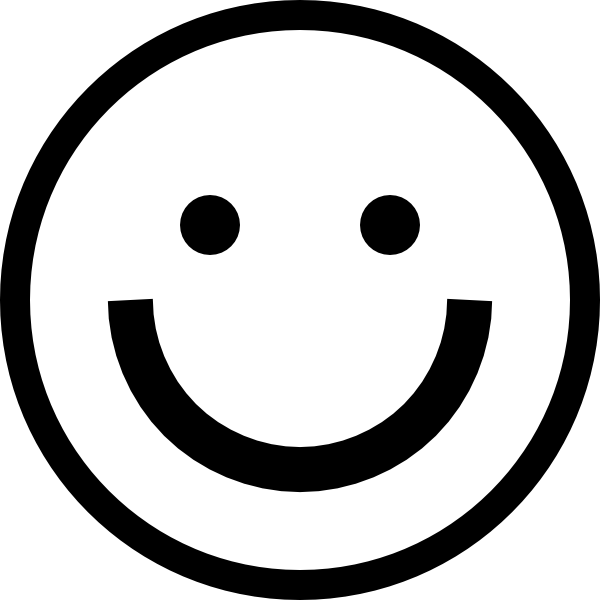 Smiley face clipart black and white free clipart