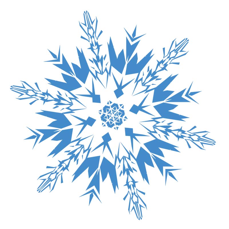 Snowflakes snowflake clipart black and white free clipart clipartix 2