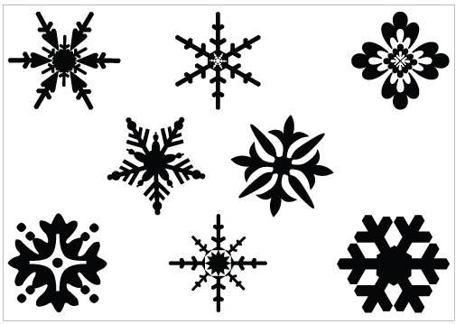 Snowflakes snowflake clipart black and white free clipart clipartix 6
