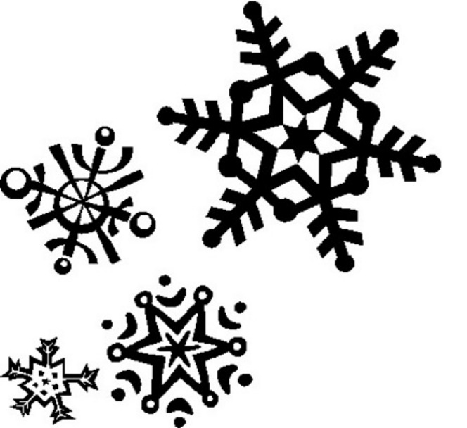 Snowflakes snowflake clipart black and white free clipart clipartix