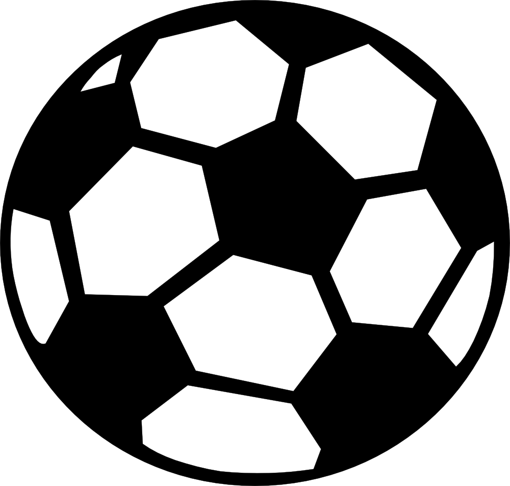 Soccer ball clip art black and white free 2