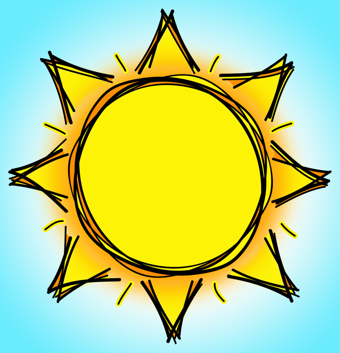 Sun clipart black and white free clipart images 5