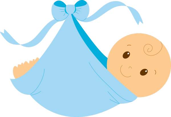 Swaddled baby boy free clip art clipartcow