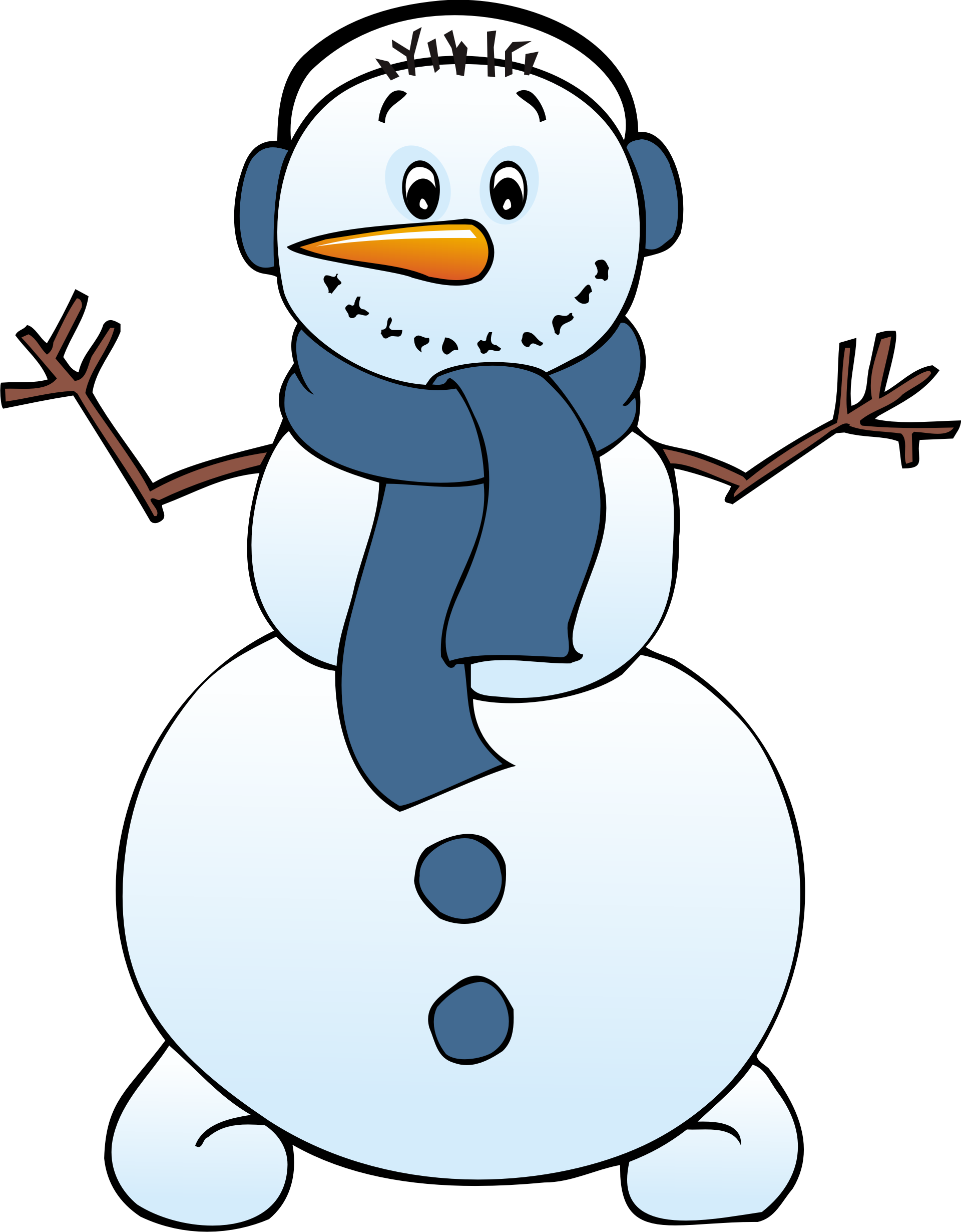 Winter snowman clip art free clipart images 4