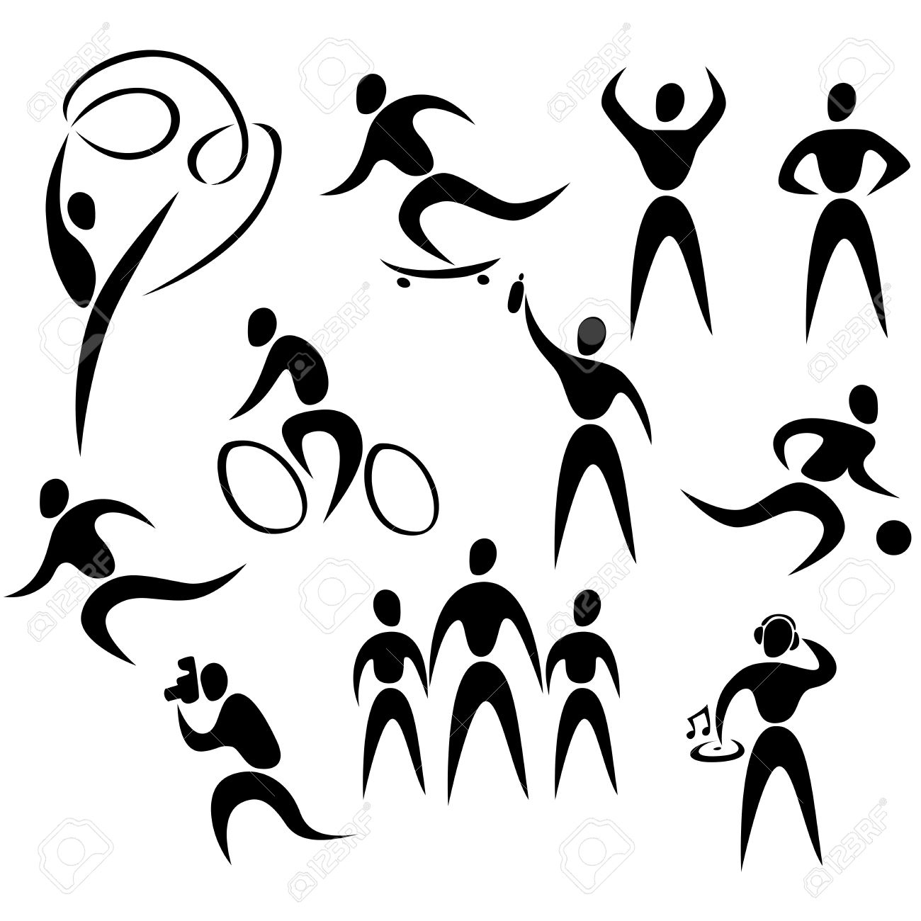 Active people clipart