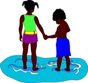African american sister love clipart