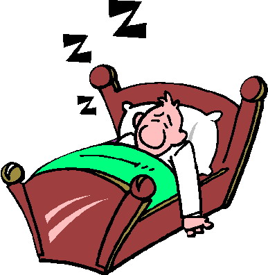 Asleep in bed clipart