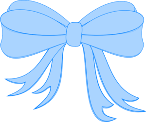 Baby blue bow clipart