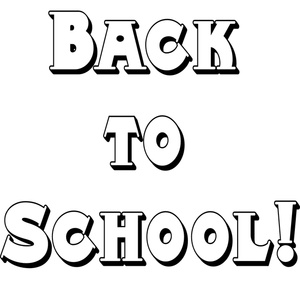 Back to school clip art black and white free 2