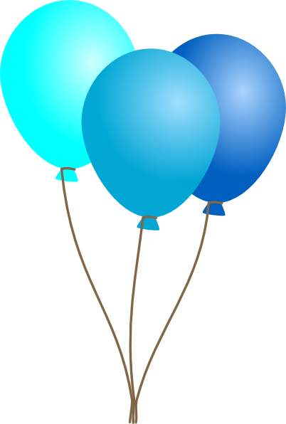 Balloon blue ballons clipart