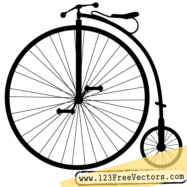 Bike penny farthing bicycle vector clip art freevectors
