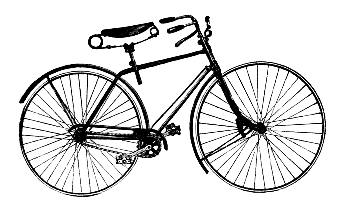 Bike vintage advertising clip art antique bicycle the graphics fairy