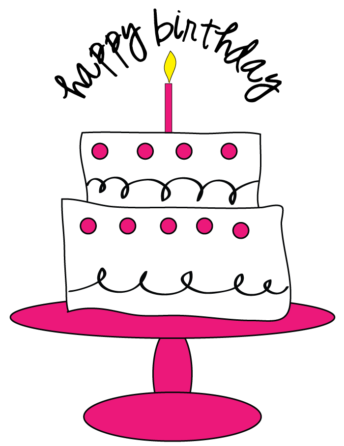 Birthday cake clip art free four 2